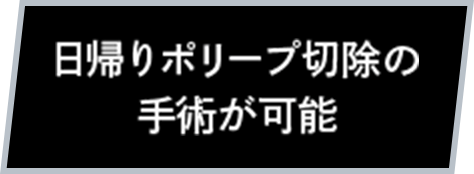 日帰りポリープ切除の手術が可能